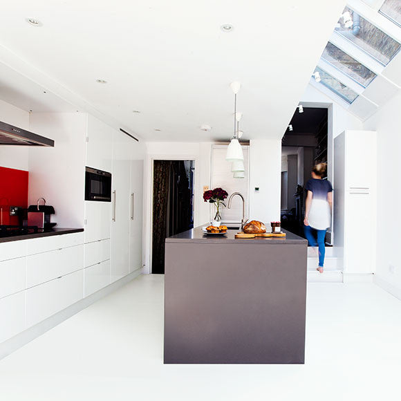 White vinyl flooring for contemporary interiors