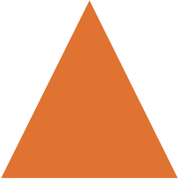 Pumpkin Orange Rubber Triangle Tiles