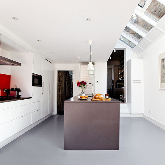 Mildmay grey rubber kitchen flooring